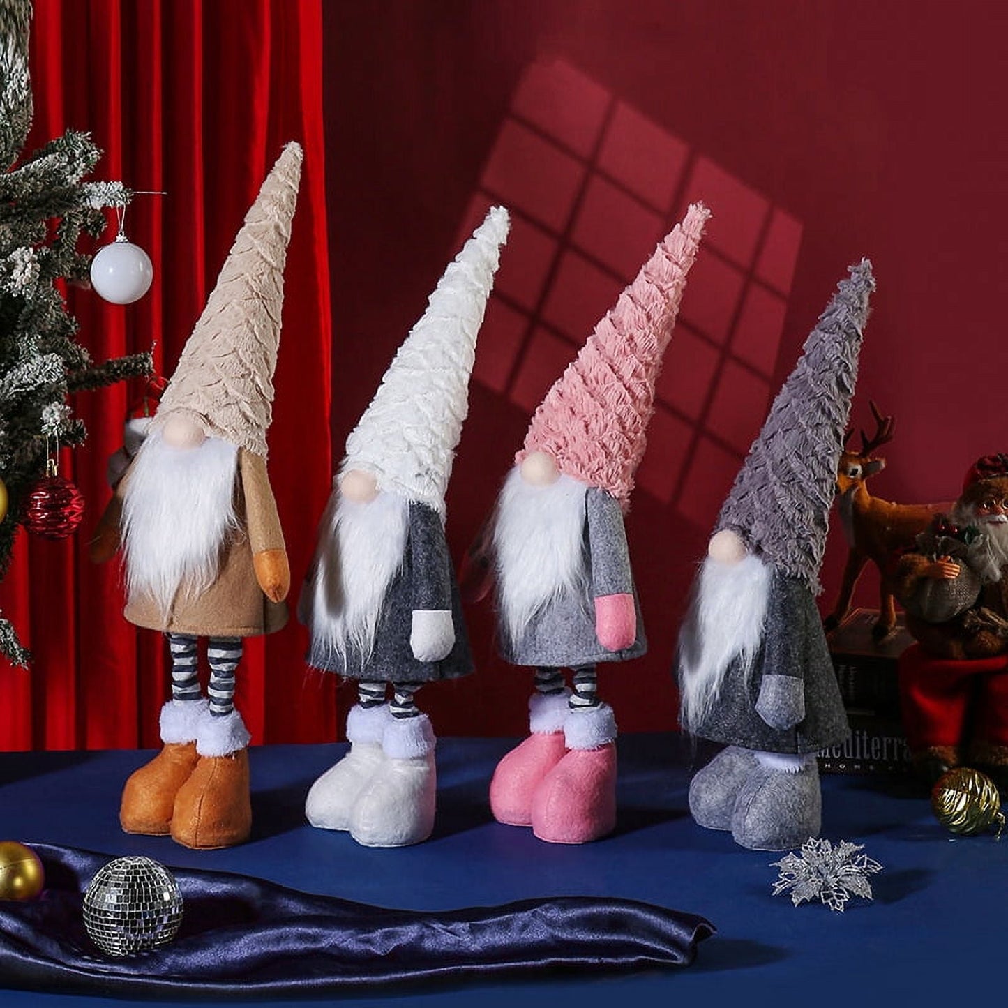 TETOU Christmas Gnomes 23In Large Gnome Plush Swedish Gnome for Scandinavian Christmas Holiday Home Decor (Grey)