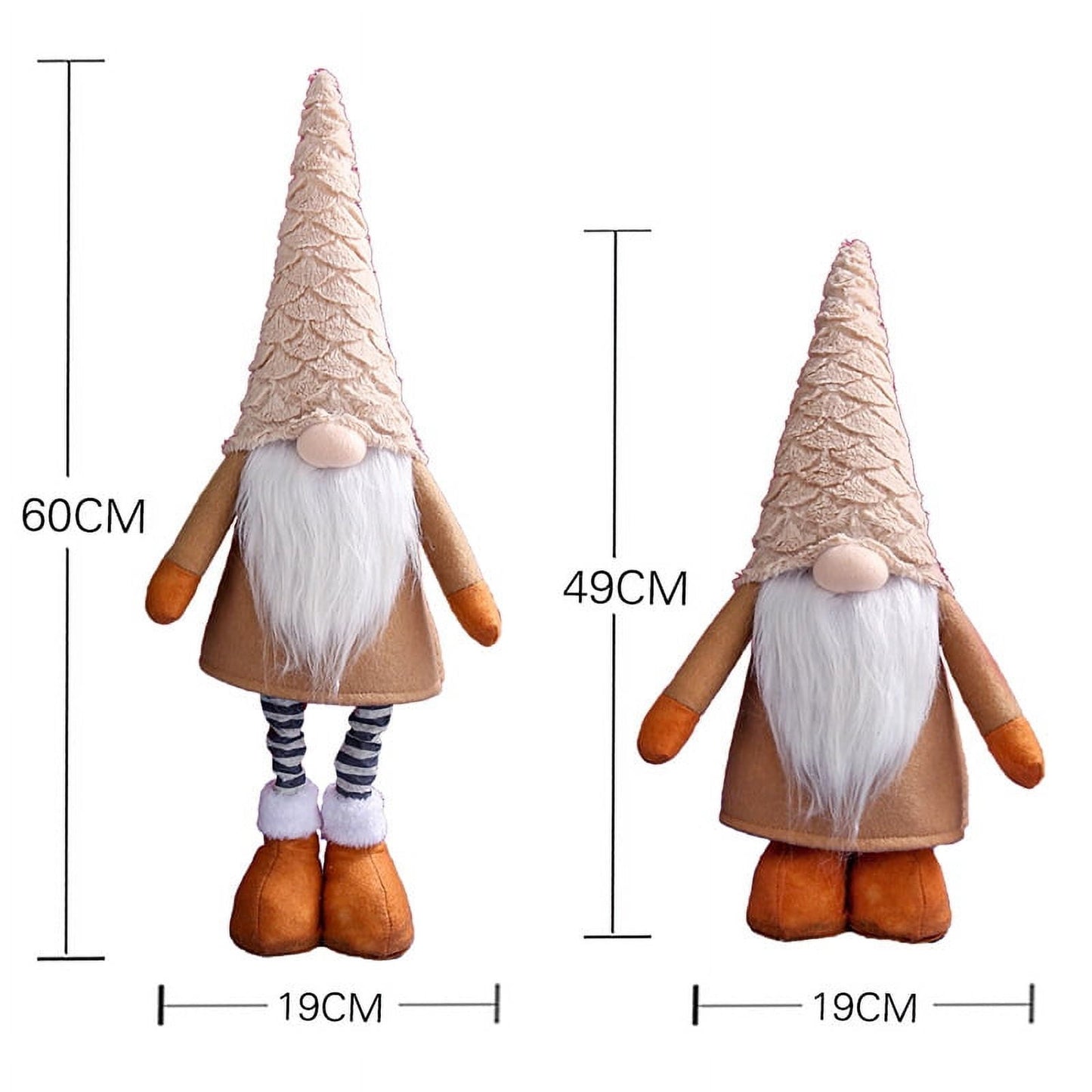 TETOU Christmas Gnomes 23In Large Gnome Plush Swedish Gnome for Scandinavian Christmas Holiday Home Decor (Grey)
