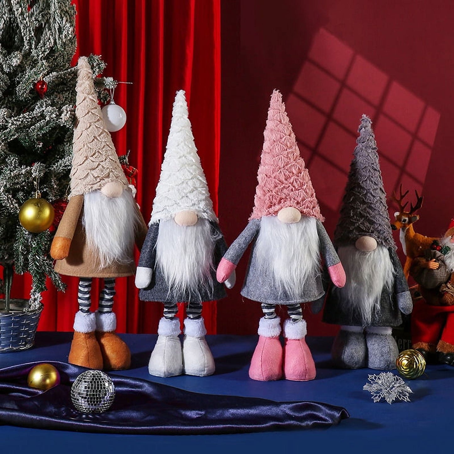 TETOU Christmas Gnomes 23In Large Gnome Plush Swedish Gnome for Scandinavian Christmas Holiday Home Decor (Grey)