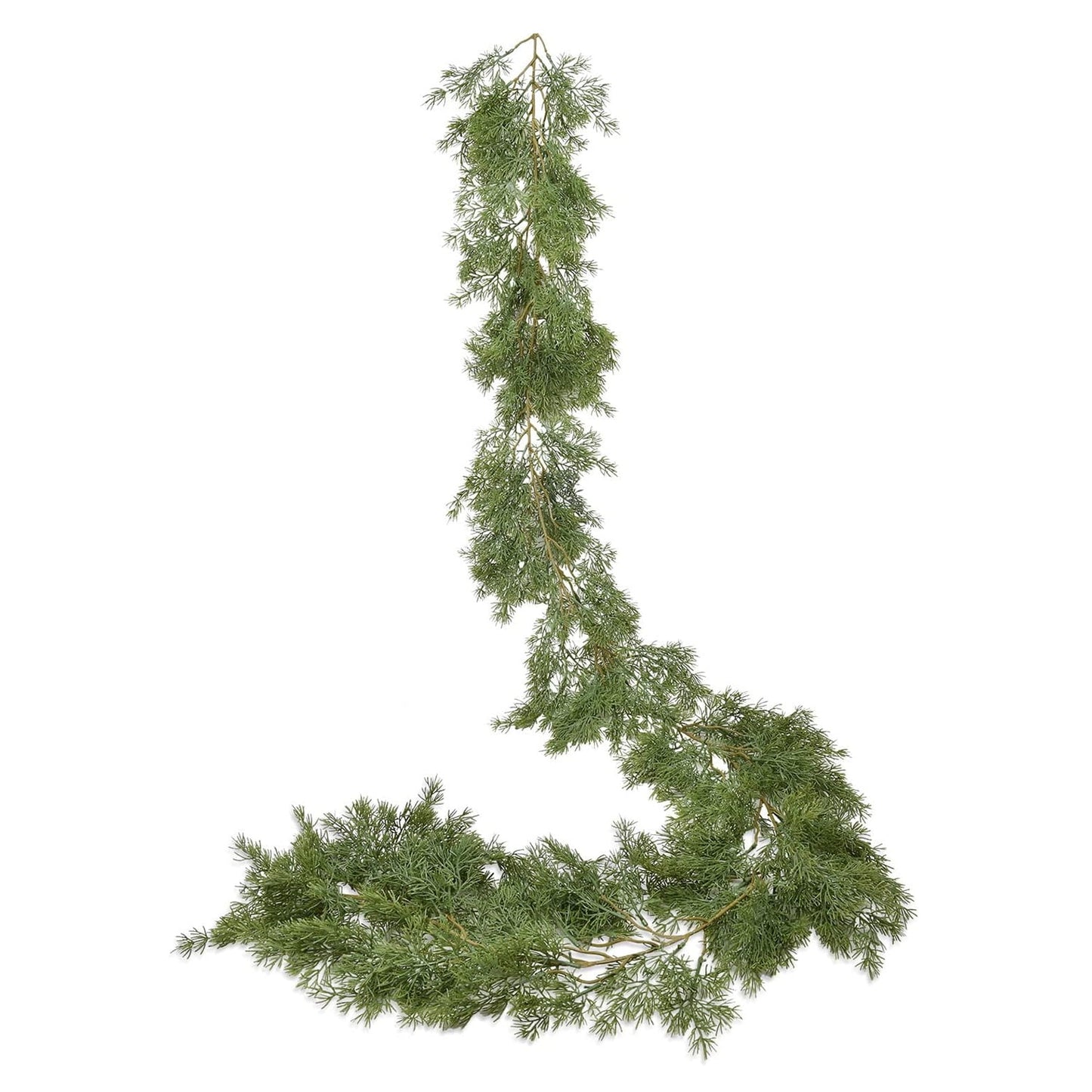 TETOU 6.5ft Christmas Pine Cypress Artificial Greenery Garland, Fake Pine Christmas Garland for Holiday Mantel Fireplace Centerpiece Decoration(not include pine cones or other decorations