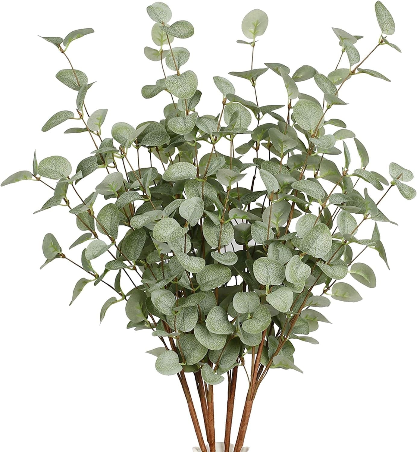 TETOU 3 Pcs 27" Artificial Eucalyptus Stems, Eucalyptus Leaf Greenery Stems Fake Plants Floral for Vase Filler Home Party Wedding Indoor Decoration