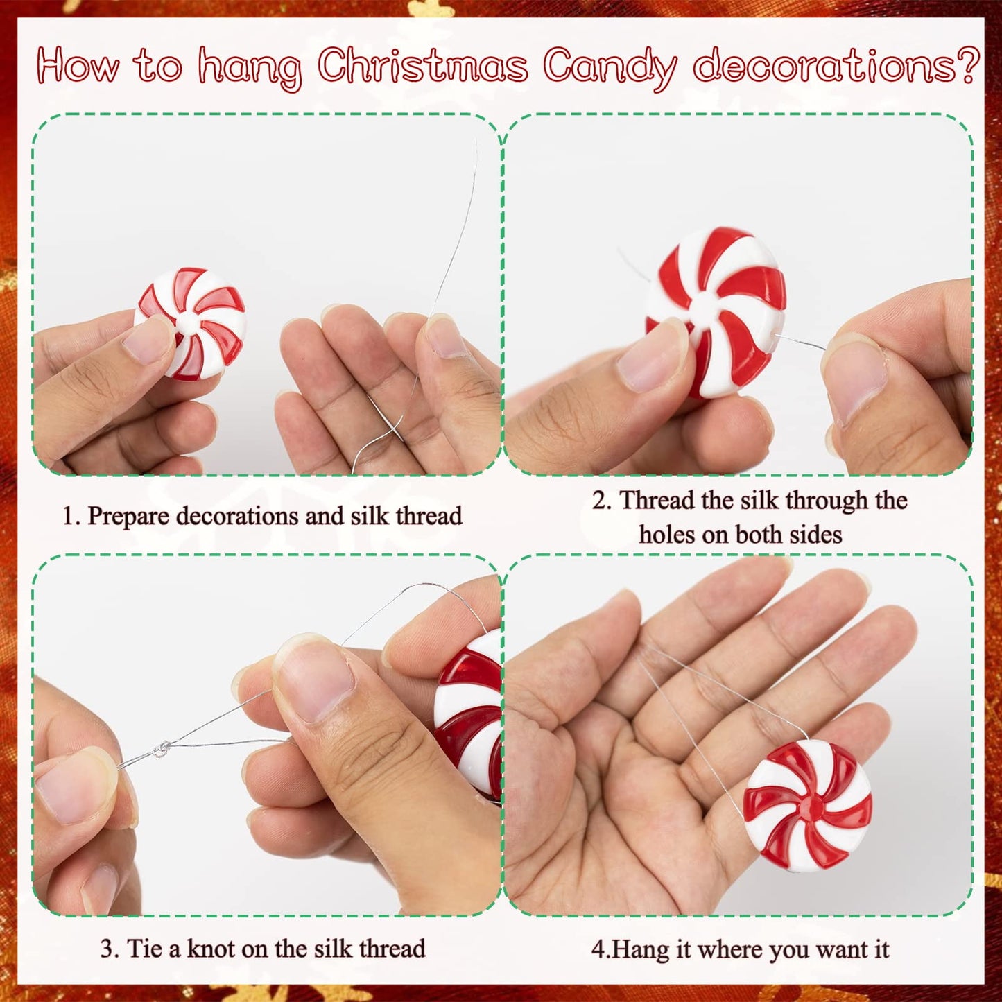 TETOU Christmas Plastic Candy Cane Red White Candy Canes for Christmas Tree Hanging Ornament Home Xmas DIY Craft Decoration