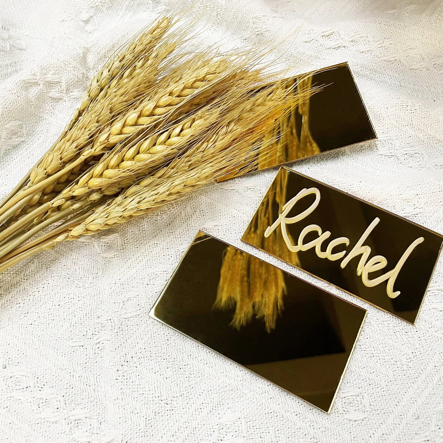 50Pcs Golden Acrylic Table Place Card for Wedding DIY Table Seating Cards Wedding Supplies Decoration