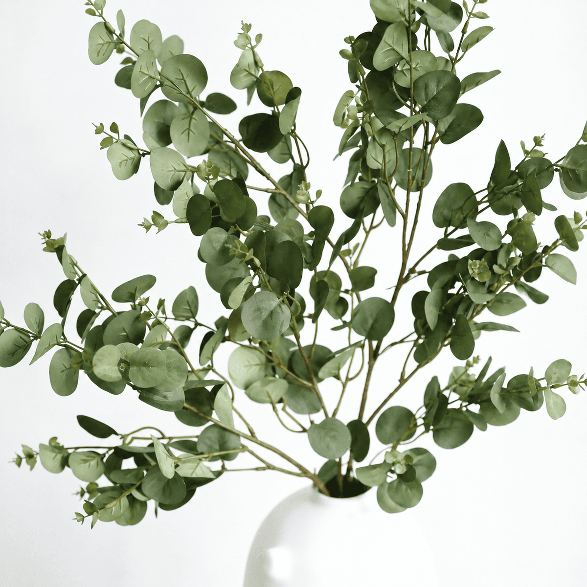 TETOU 3Pcs Green Artificial Eucalyptus Stem Plants, 30" Faux Eucalyptus Leaves Greenery Stems Branch for Vase Filler Home Office Party Wedding Garden Spring Indoor Decorations