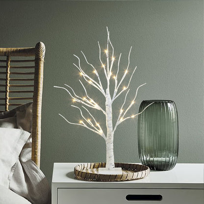 TETOU Valentines Day Easter Decor 2ft Birch Tree with LED Lights Fairy Light Spirit Tree for Home Indoor Table Mantel Battery Powered