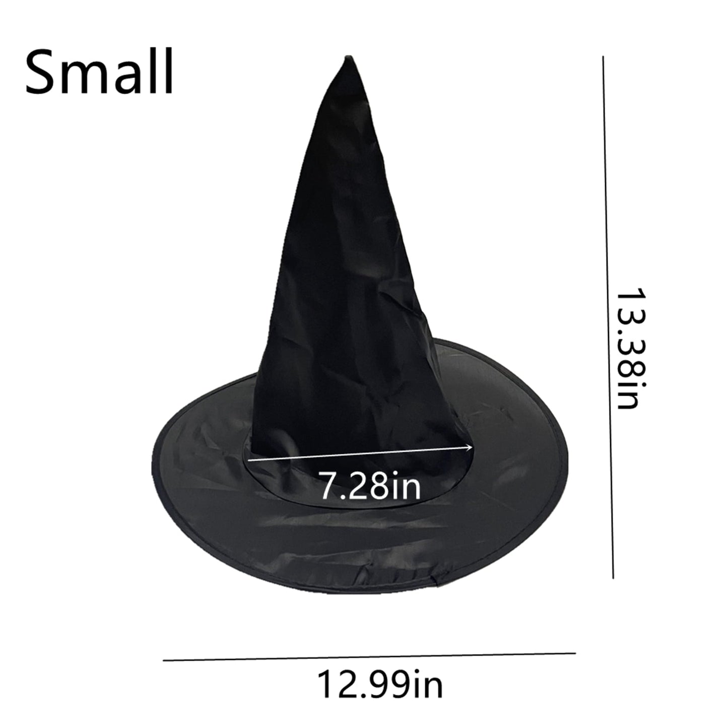 TETOU 5Pcs Halloween Witch Hats, 12.99" Halloween Costume Accessory Witch Hat for Adult Halloween Party Decorations