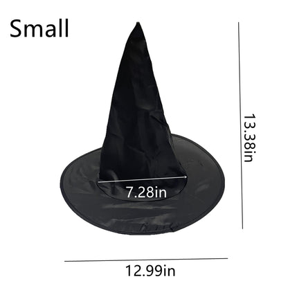 TETOU 5Pcs Halloween Witch Hats, 12.99" Halloween Costume Accessory Witch Hat for Adult Halloween Party Decorations