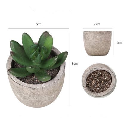 TETOU 5pcs Artificial Succulent Plants Mini Fake Plant Potted Planter Small Plant Leaf Home Green Decor