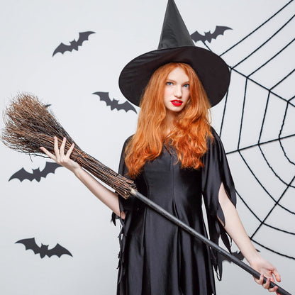 TETOU 5Pcs Halloween Witch Hats, 14.96" Halloween Costume Accessory Witch Hat for Adult Halloween Party Decorations