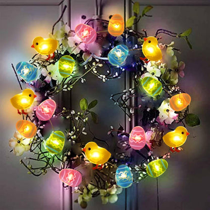 TETOU 13Ft 40Led Egg Easter Light String,Battery Operated Mini Lighted Eggs Spring Easter Garland for Tree Home Fireplace Easter Party Indoor Outdoor Decoration