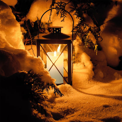 TETOU 2pcs Flameless Candles 6" Battery Operated Candles for Outdoor Indoor Home Wedding Decor LED Fake Candle