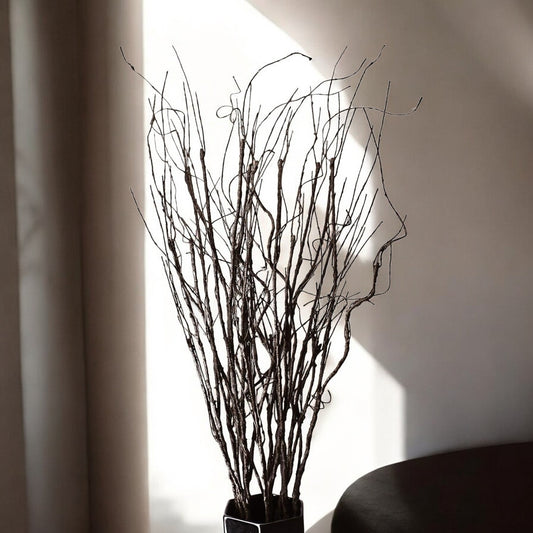 10Pcs Artificial Dried Stems, Bendable Fake Plants Bare Willow Branches for Vase Decor DIY Floral Arrangement Home Office Decorations