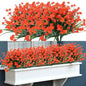 TETOU 10pcs Artificial Camellia Flowers for Outside UV Resistant Faux Flowers for Graveside Garden Home Wedding - Multicolor