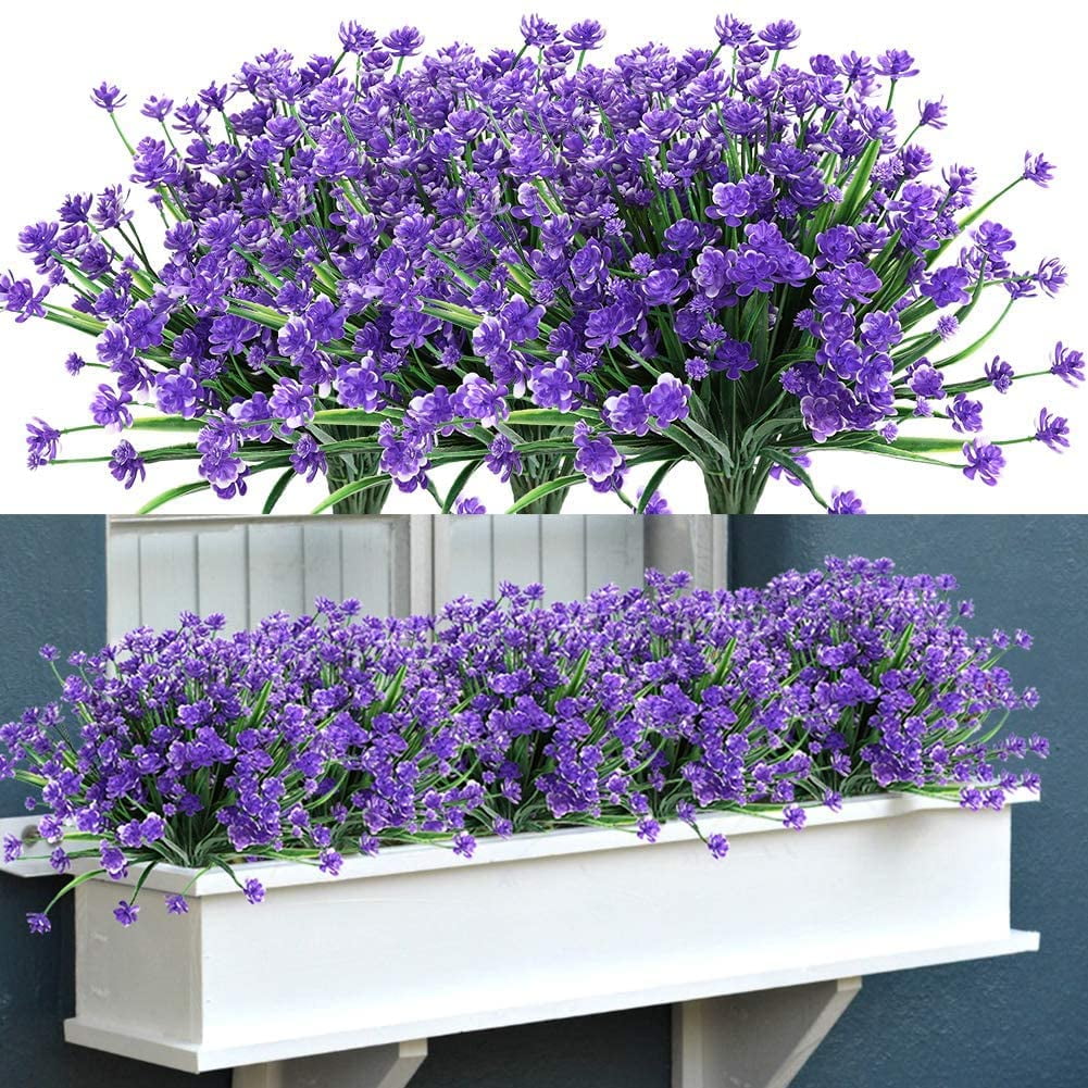 TETOU 10pcs Artificial Camellia Flowers for Outside UV Resistant Faux Flowers for Graveside Garden Home Wedding - Multicolor