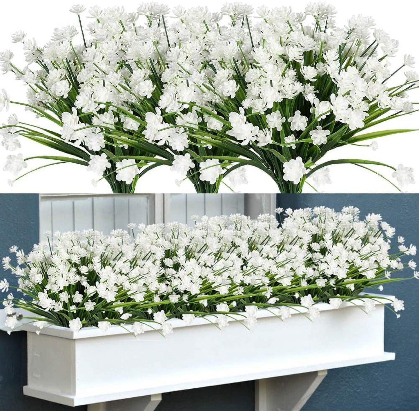 TETOU 10pcs Artificial Camellia Flowers for Outside UV Resistant Faux Flowers for Graveside Garden Home Wedding - Multicolor