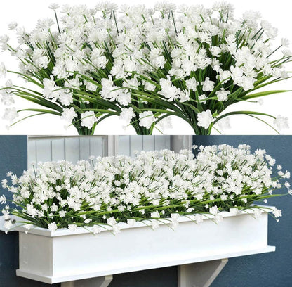 TETOU 10pcs Artificial Camellia Flowers for Outside UV Resistant Faux Flowers for Graveside Garden Home Wedding - Multicolor