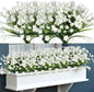 TETOU 10pcs Artificial Camellia Flowers for Outside UV Resistant Faux Flowers for Graveside Garden Home Wedding - Multicolor