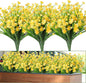 TETOU 10pcs Artificial Camellia Flowers for Outside UV Resistant Faux Flowers for Graveside Garden Home Wedding - Multicolor