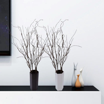 10Pcs Artificial Dried Stems, Bendable Fake Plants Bare Willow Branches for Vase Decor DIY Floral Arrangement Home Office Decorations