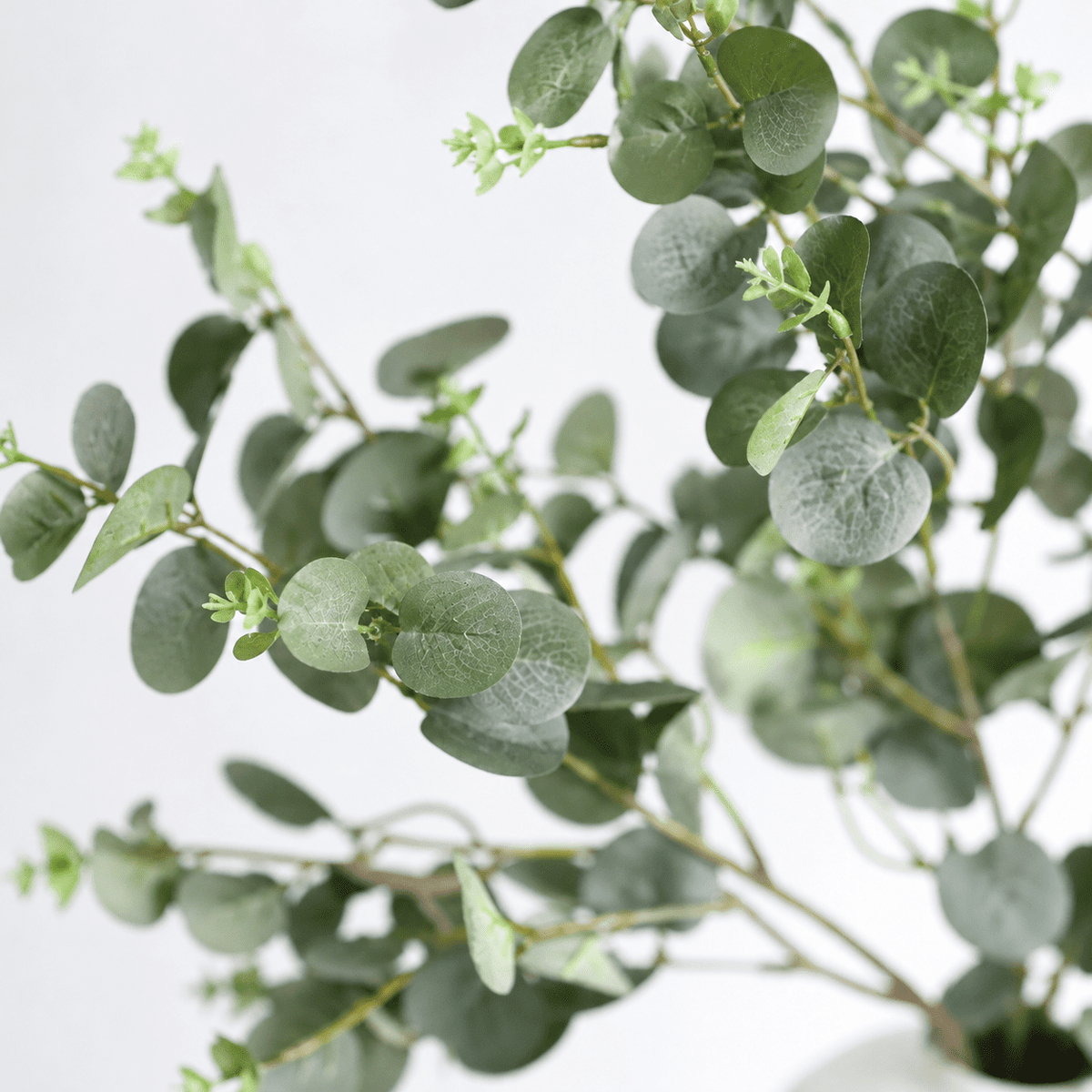 TETOU 3Pcs Green Artificial Eucalyptus Stem Plants, 30" Faux Eucalyptus Leaves Greenery Stems Branch for Vase Filler Home Office Party Wedding Garden Spring Indoor Decorations