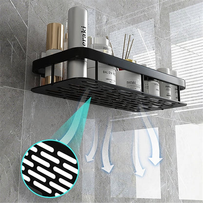 TETOU 2pcs Shower Caddy Adhesive Shower Organizer for Bathroom Kitchen No Drilling Large Capacity Shower Shelf for Inside Bathroom Accessories