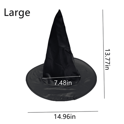 TETOU 5Pcs Halloween Witch Hats, 14.96" Halloween Costume Accessory Witch Hat for Adult Halloween Party Decorations