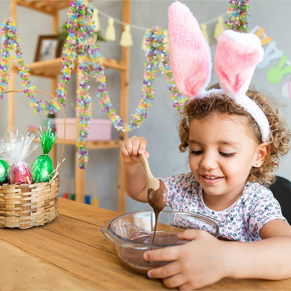 TETOU Easter Garland Decor,50Ft Pink Glitter Tinsel Spring Garland for Tree Home Fireplace Easter Party Indoor Outdoor Decoration
