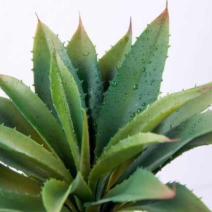 TETOU Succulents Plants Artificial Aloe Plant 12.5" Large Unpotted Real Fake Succulents Home Greenery Decor