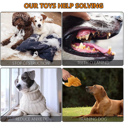 Creative Roast Chicken Shape Plush Dog Toys Food Shape Chew Toys Squeaky Toys for Dogs and Cats