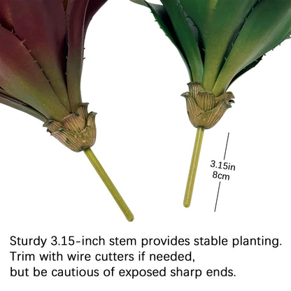 TETOU Succulents Plants Artificial Aloe Plant 12.5" Large Fake Succulents Unpotted Indoor & Outdoor Home Greenery Decor