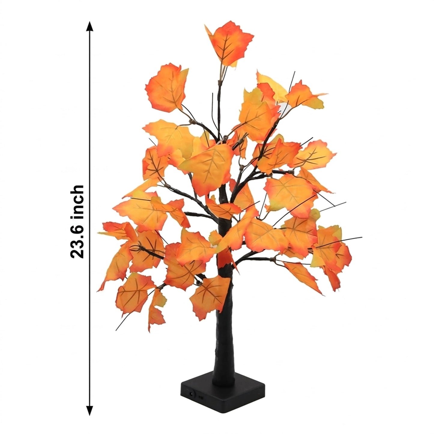 TETOU Artificial Fall Lighted Maple Tree,Battery Operated 24 LED Thanksgiving Fall Decorations Table Lights for Wedding Party Gifts Indoor Outdoor Autumn Harve'st Halloween Home Decor