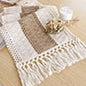TETOU Sage Green Table Runner with Tassels 72 Inches Long Boho Macrame Farmhouse Table Runners for Home Decor Party Bohemian Rustic Bridal Shower Dining Decorations(12x72 Inches)
