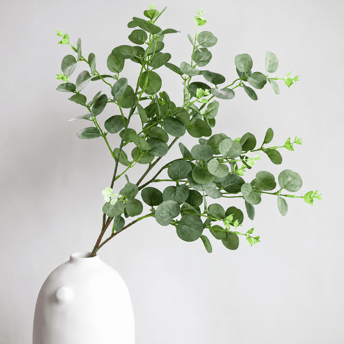TETOU 3Pcs Green Artificial Eucalyptus Stem Plants, 30" Faux Eucalyptus Leaves Greenery Stems Branch for Vase Filler Home Office Party Wedding Garden Spring Indoor Decorations