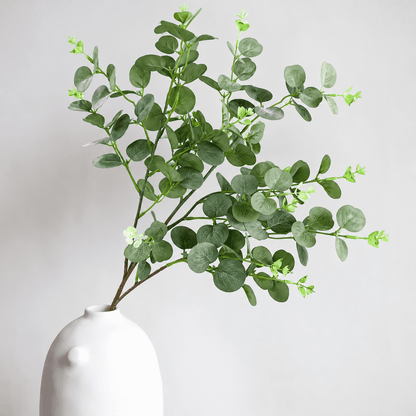 TETOU 3Pcs Green Artificial Eucalyptus Stem Plants, 30" Faux Eucalyptus Leaves Greenery Stems Branch for Vase Filler Home Office Party Wedding Garden Spring Indoor Decorations