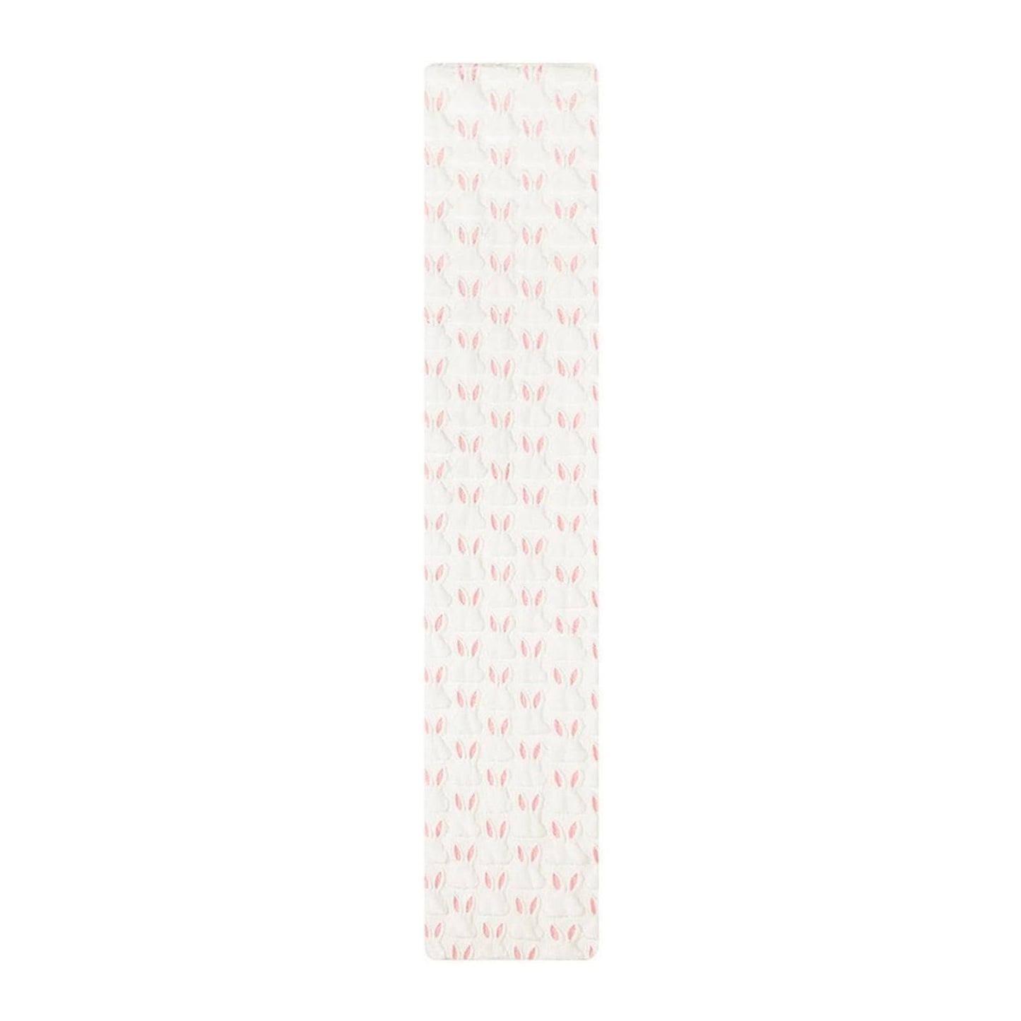 TETOU Easter Bunny Jacquard Table Runner 13x72 Inch Bunny Rabbit Designs Soft Plush Faux Fur Table Decoration for Easter Home Party
