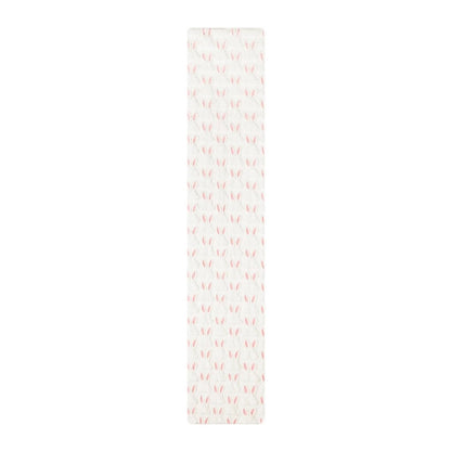 TETOU Easter Bunny Jacquard Table Runner 13x72 Inch Bunny Rabbit Designs Soft Plush Faux Fur Table Decoration for Easter Home Party