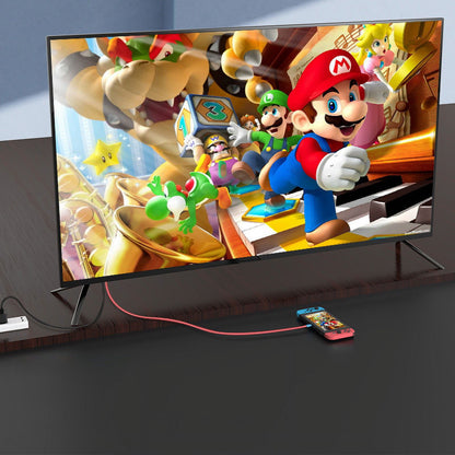 TETOU Portable USB-C/HDMI Cable Compatible with Nintendo Switch NS/OLED for Switch Dock Mode, PD powered 4K HD 6.56ft Blue
