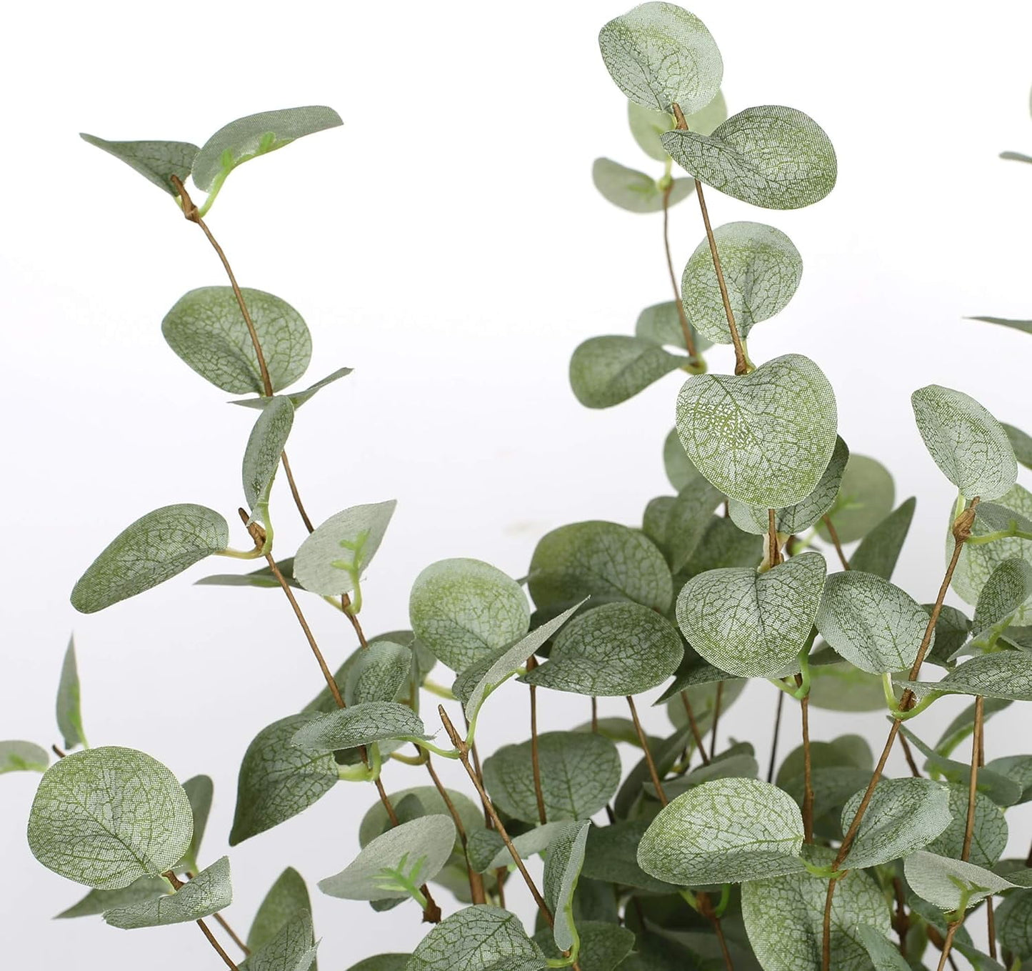 TETOU 6 Pcs 27" Artificial Eucalyptus Stems, Eucalyptus Leaf Greenery Stems Fake Plants Floral for Vase Filler Home Party Wedding Indoor Decoration
