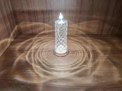 TETOU 4pcs LED Flameless Candles Rose Shadow Romantic Battery Operated Candle Valentine's Day Wedding Centerpieces Decor