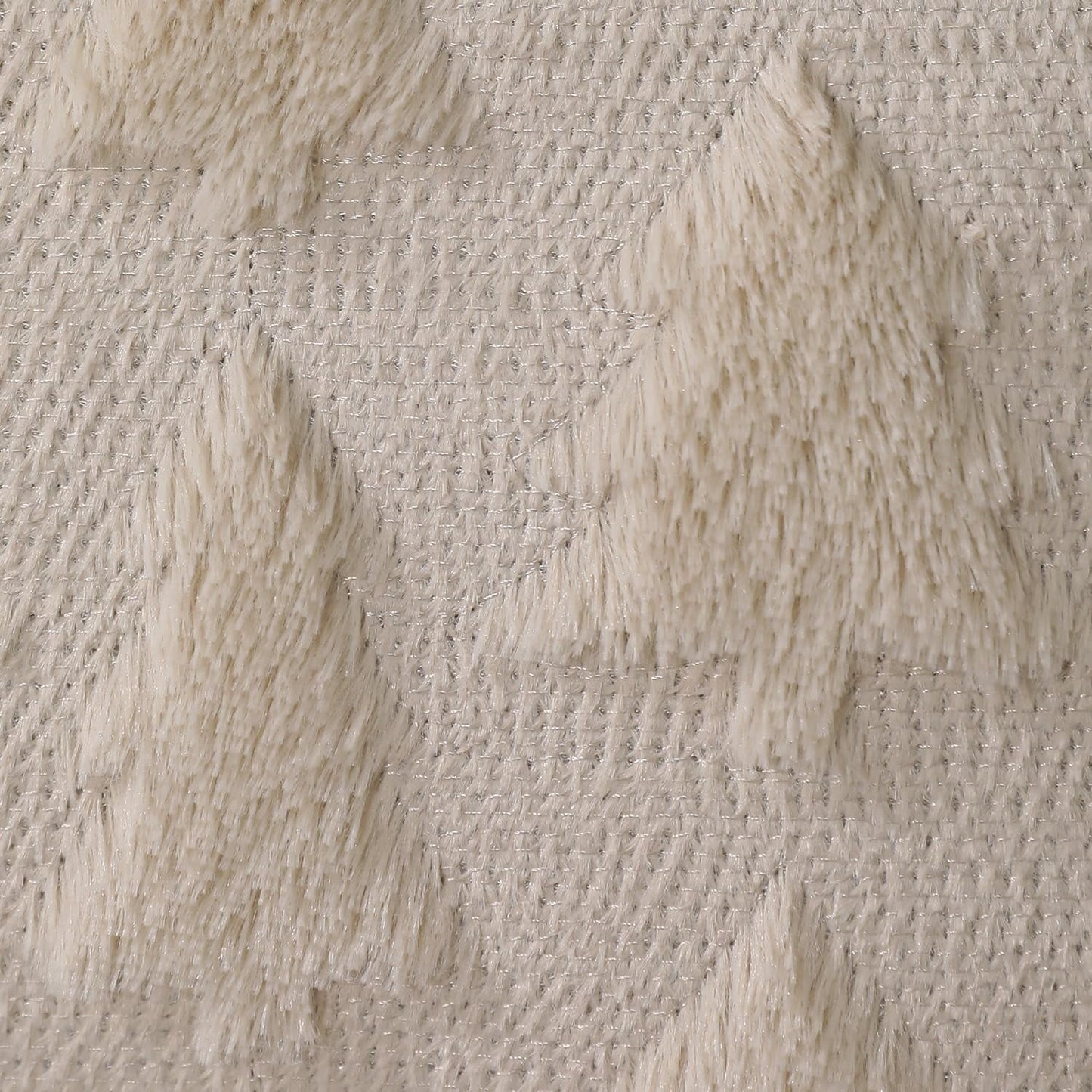 TETOU 18"x18"Set of 2 Christmas Tree Pillow Covers,Xmas Soft Faux Fur Wool Couch Cushion for Sofa Bedroom Living Room Home Farmhouse Winter Christmas Decor (Beige)