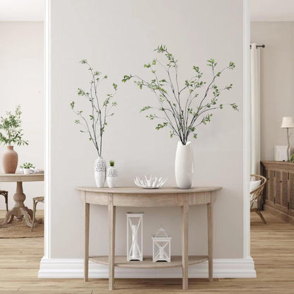 TETOU 38" Green Artificial Ficus Branches, 4 Pcs Fake Greenery Stems Faux Eucalyptus Stems Fake Maple Twigs for Home Indoor Office Wedding Vase Filler Decoration
