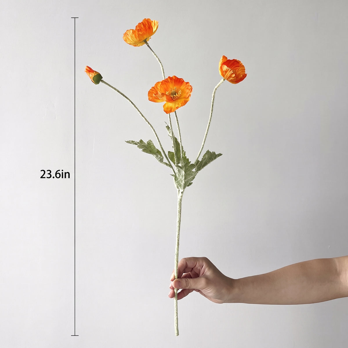 TETOU 12 Pcs Artificial Fake Poppy Flowers, 23.6" Faux Poppy Silk Flowers Wildflowers with Stems for Indoor Spring Fall Table Home Office Centerpiece Kitchen Party Wedding Easter Decorations