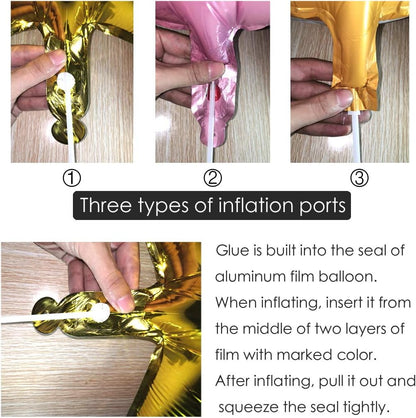 TETOU 25pcs Heart Shape Balloon Foil Mylar Balloons Red 18" Valentine's Day Birthday Wedding Balloon Decor