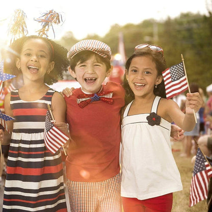 TETOU 50 Pack Small American Flags on Stick,4x6 Inch Small US Flags/Mini American Flags for Outside,American Hand Held Stick Flags for 4th of July Memorial day Patriotic Veterans Decoration