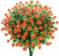 TETOU 6 Bundles Eucalyptus Camellia Artificial Flowers Outdoor Plastic Plants Decor - Yellow