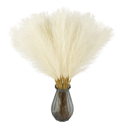 TETOU 50pcs Faux Pampas Grass 21.65" Short Vase Filler Flower Arrangement Home Wedding Boho Decor