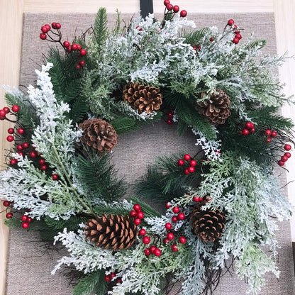 TETOU 6Pcs Snowy Artificial Cedar Picks Stems, 18.5" Frosted Faux Christmas Cedar Spray Greenery Branches for Holiday Season Floral Arrangement Centerpiece Winter Wedding Decorations