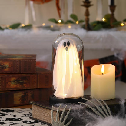 TETOU Halloween Indoor Decor,Cute Ghost with Light for Home Mantel Tabletop Halloween Indoor Party Decorations
