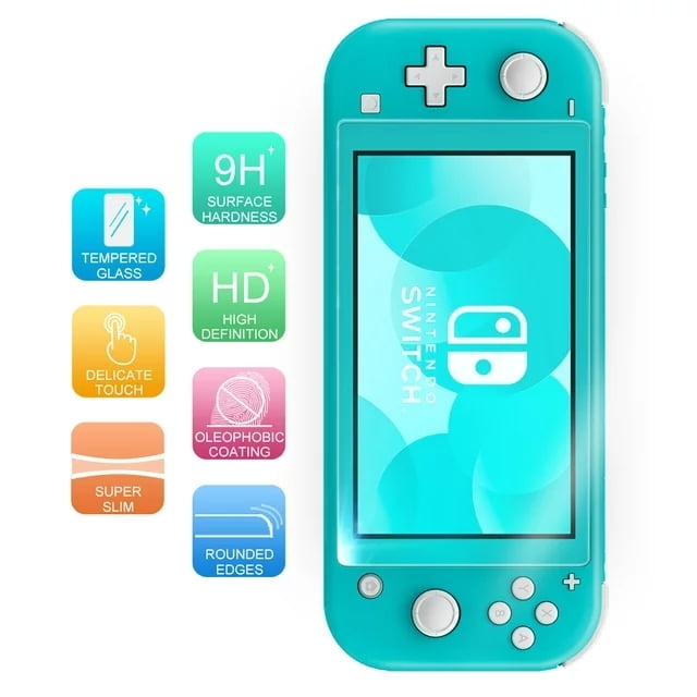 TETOU 2-Pack Screen Protector for Nintendo Switch Lite 5.5in, Ultra Clear 9H Hardness Anti-Scratch Compatible with Nintendo Switch Lite