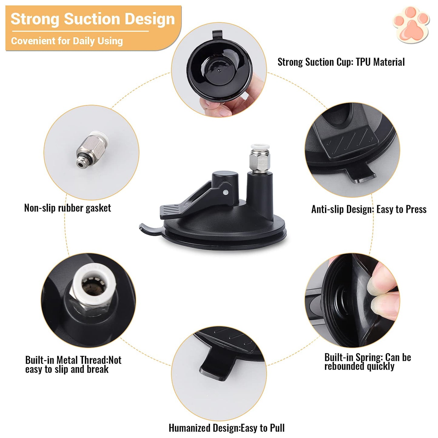TETOU Simulation Bird Interactive Cat Stick Toy with Suction Cup Funny Feather for Kitty Play Chase Exercise Cat Toy Supplies